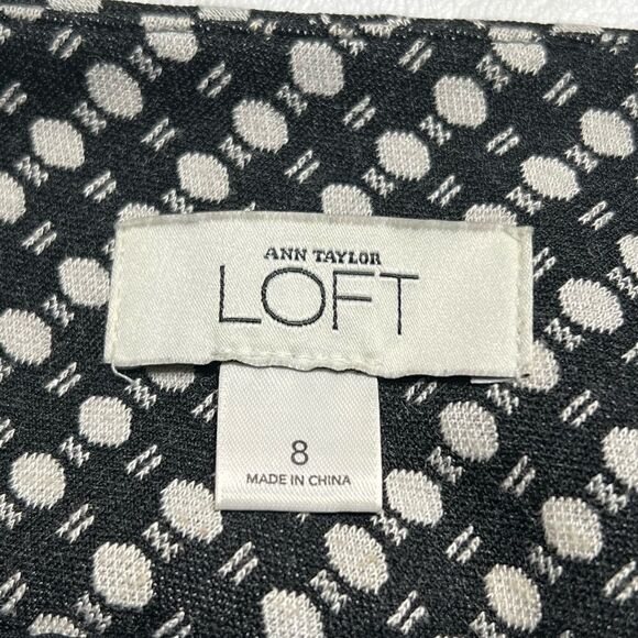 Ann Taylor Loft | NWOT Black/White Lined Skirt - Picture 2 of 5